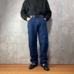 RUSTLERラスラー濃紺ストレートデニムパンツジーンズジーパンW35古着