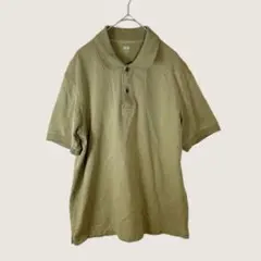 2346UNIQLOドライカノコポロシャツライトカーキ涼しげクールビズゴルフ定番
