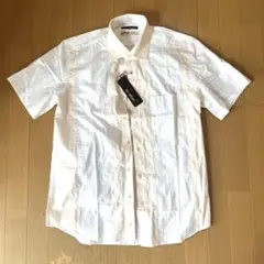 【新品・未使用】getzner 半袖シャツ L ホワイト&オレンジ