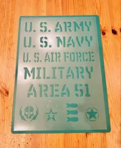 No.258 ステンシルシート 送料込U.S.ARMY アーミーアメリカUSAF