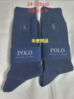RALPH LAUREN　ラルフローレン　靴下　24～26cm　ネイビー　紺　①