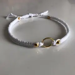 ミサンガアンクレット ホワイト