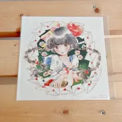 手紙とバラのイラスト