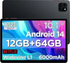タブレット 10インチ Wi-Fiモデル Android14 12GB+64GB