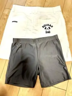 【美品】アディダス adidas ホワイトスカート＆インナーパンツセット