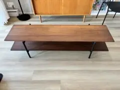 【送料込】150cmオープン2段ウォルナットテレビボード