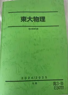 東大物理 冬期 駿台