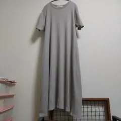AMERICAN HOLIC グレージュ カットソーワンピース Lサイズ