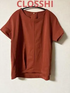 CLOSSHI オレンジ Vネック 半袖 トップス Mサイズ