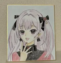 手描き　イラスト　【ロリータ風女の子】
