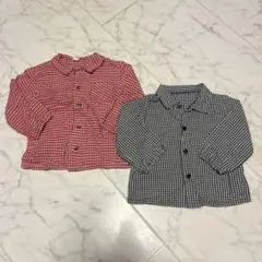 ✮ チェック柄シャツ 2点 90cm ✮