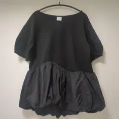 【美品】エレンディーク　バルーンヘムカットソー　トップス　ブラック