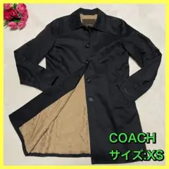 【美品】COACH コーチ ステンカラーコート トレンチコート シグネチャー