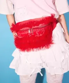 Candystripper完売♥フリル付きレッドウエストポーチ