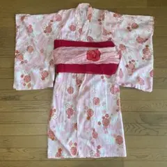 Catherine C. 花柄ピンク着物 サイズ130