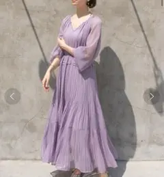 RANDA シアーワンピース　パープル　紫
