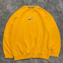 【00s】 "NIKE" (XL) スウェット　イエロー