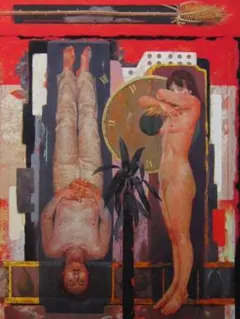 今井充俊、【パリテスの図】、希少な大判額装用画集より、美品、日本人画家 今井充俊、【パリテスの図】、希少な大判額装用画集より、美品