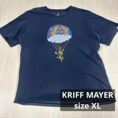 KRIFF MAYER ネイビー Tシャツ パラシュートキャラクター　フェード