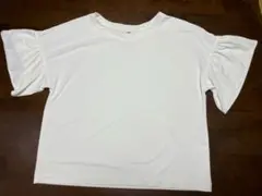 ホワイト パフスリーブ Tシャツ Mサイズ（UNIQLO）