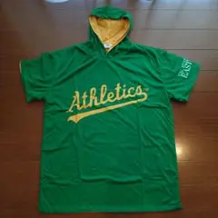 【未使用品】オークランド・アスレチックス フード付きTシャツ サイズ:XL