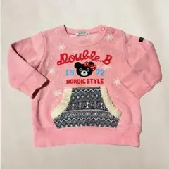 DOUBLE B トレーナー ピンク