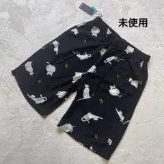 【未使用】naïve magicネコ柄 猫柄ショートパンツ ブラック 接触冷感