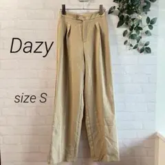 【Dazy】ハイウエスト ワイドパンツ ベージュ Sサイズ