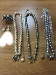 Tear Marines Necklace パールネックレスとイヤリングセット