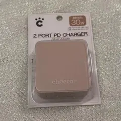 cheero 2ポートチャージャー ピンク