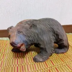か*ん様 木彫りの熊 旭川 ガラス目 昭和新山 小野作 昭和レトロ か*ん様 木彫りの熊 旭川 ガラス目 昭和新山 小野作 昭和レトロ