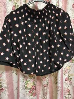 【美品】レディース★星柄フレアパンツ ★ブラック★Mサイズ