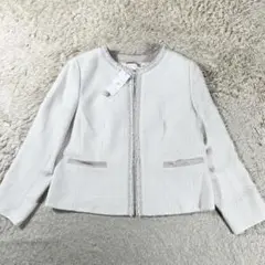 ✨新品未使用 23区 ツイードノーカラージャケット ラメ ツイード 希少 46