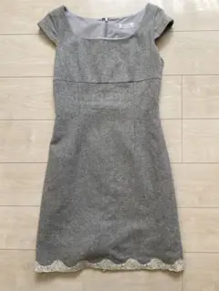 Feroux グレー ツイードワンピース