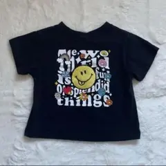 Tシャツ 半袖　ブラック　黒　刺繍ロゴ