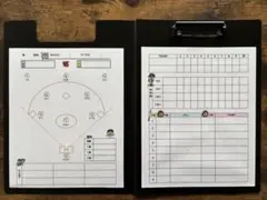 改良版☆新品未使用☆野球アナウンスボード☆Ａ４バインダー