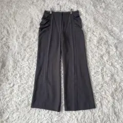 ロブジェ ワイドパンツ ギャザー付き ダークグレー 良品