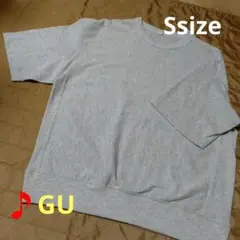 グレー クルーネック Tシャツ Sサイズ　GU ジーユー　メンズ　レディース