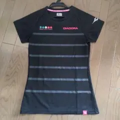 DIADORA ストライプ Tシャツ 黒
