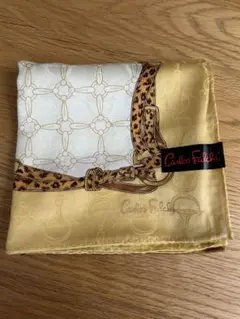 ★新品　カルロスファルチ　大判ハンカチ（スカーフがわりにも）　綿50%絹50%