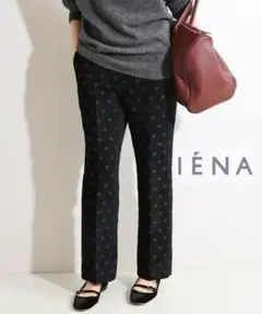 19800円☆IENA LA BOUCLE モールジャガード フレアパンツ◆38
