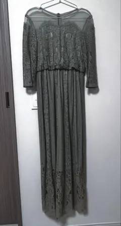 troisiemeCHACO/ドットチュール×パネルレースドレス