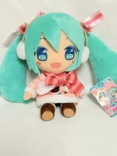 初音ミク　ミクぬいぐるみ　winter ver. タグ付