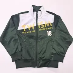 TWISM ジャージ 上着　120　グリーン&ホワイト