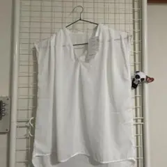 Quelle chance ホワイト ノースリーブシャツ s