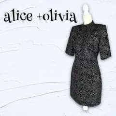 【alice +olivia】アリス+オリビア ワンピース 肩パッド ブラック