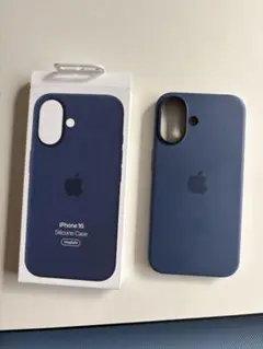 本物　iPhone 16 シリコンケース デニム　カラー