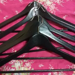 木製ハンガー 5本 黒