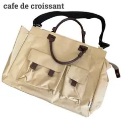cafe de croissant レディース ショルダーバッグ 中大 ベージュ