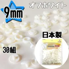 プラスナップ9mm　30組　オフホワイト　サンコッコー　清原　スナップボタン